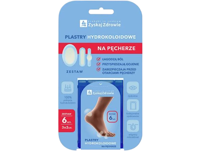 ZYSKAJ ZDROWIE Plastry na pęcherze hydrokoloidowe